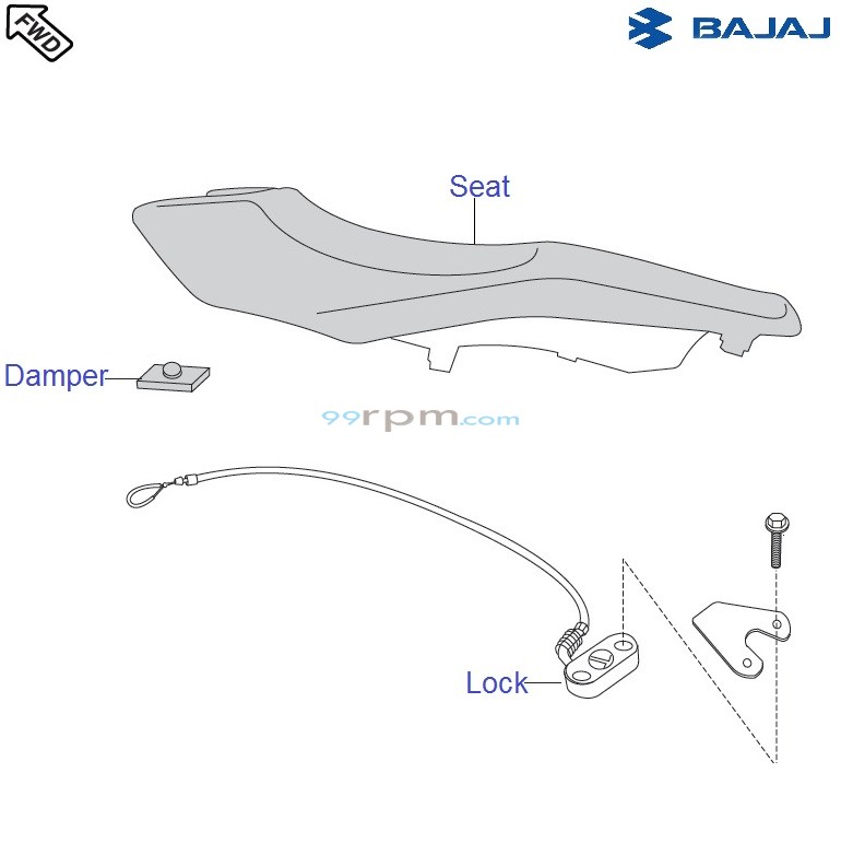 Bajaj pulsar 150 seat assembly price top