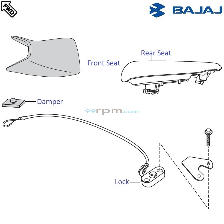 Pulsar 220 rear seat price top