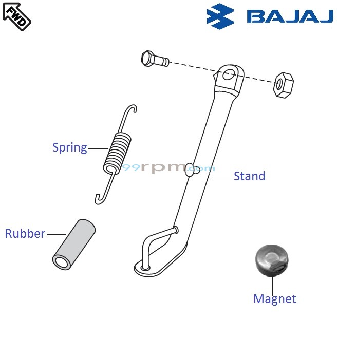 Bajaj Pulsar 220F DTSi Side Stand