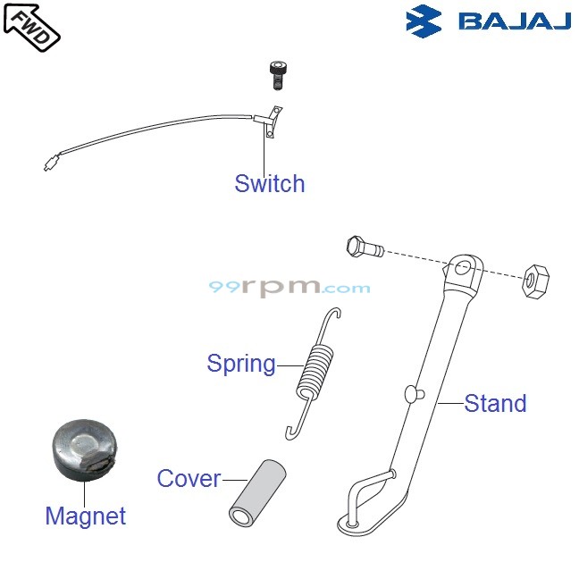 Bajaj Pulsar 150 UG4 DTS i Side Stand