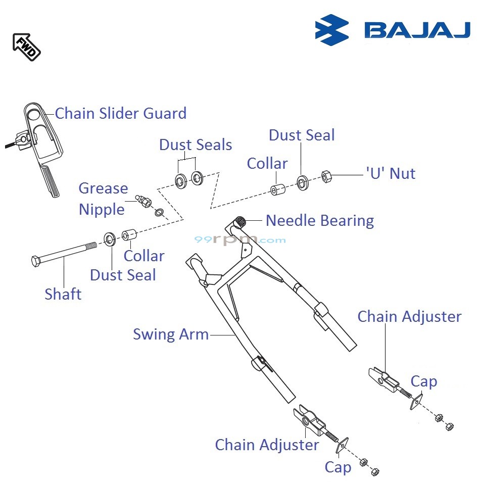 Bajaj Pulsar 220F DTSi Swing Arm