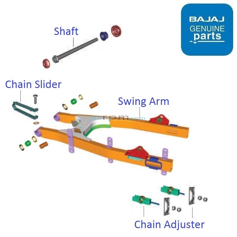 Bajaj V15: Swing Arm
