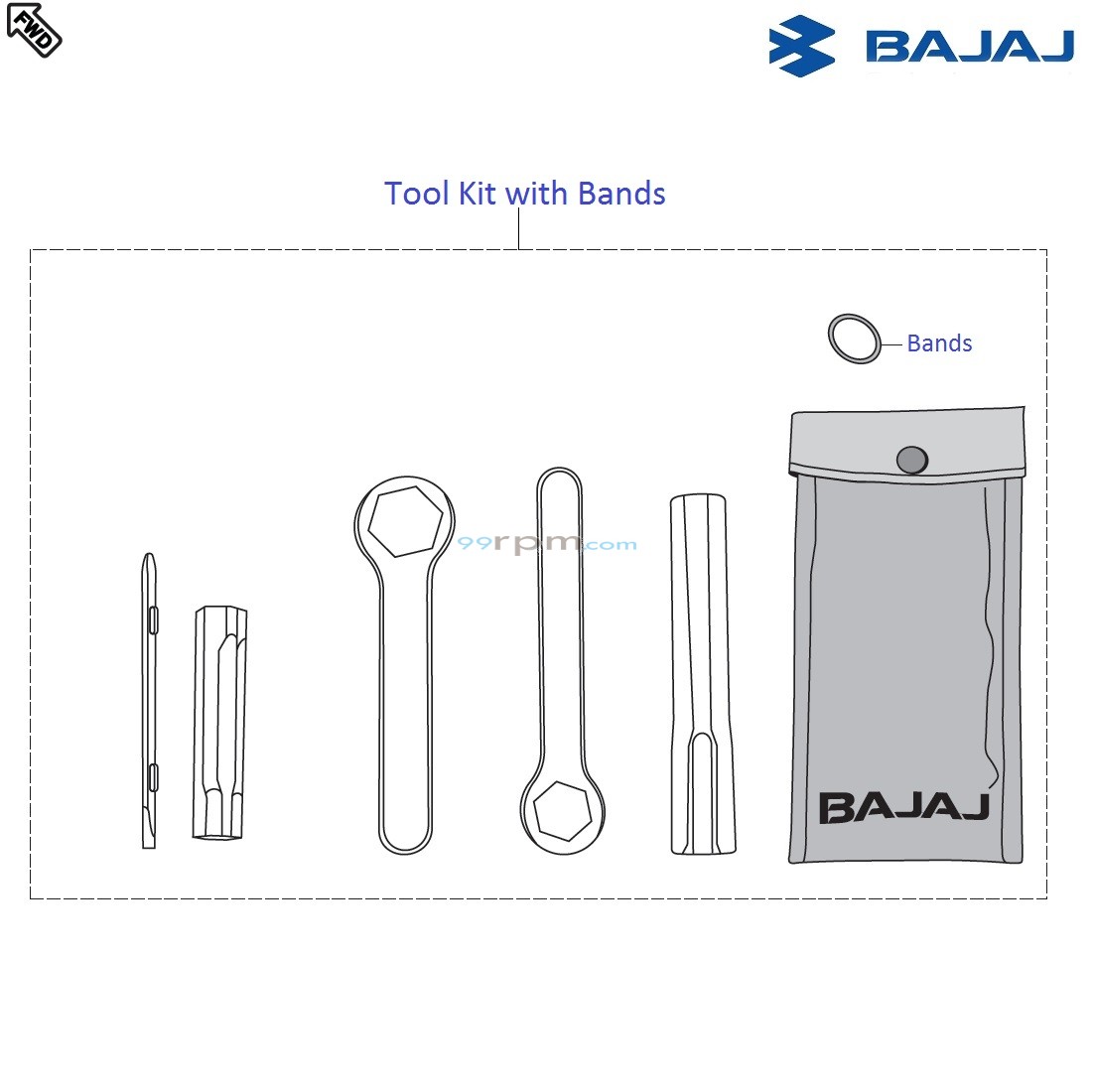 Bajaj pulsar tool kit price 2025