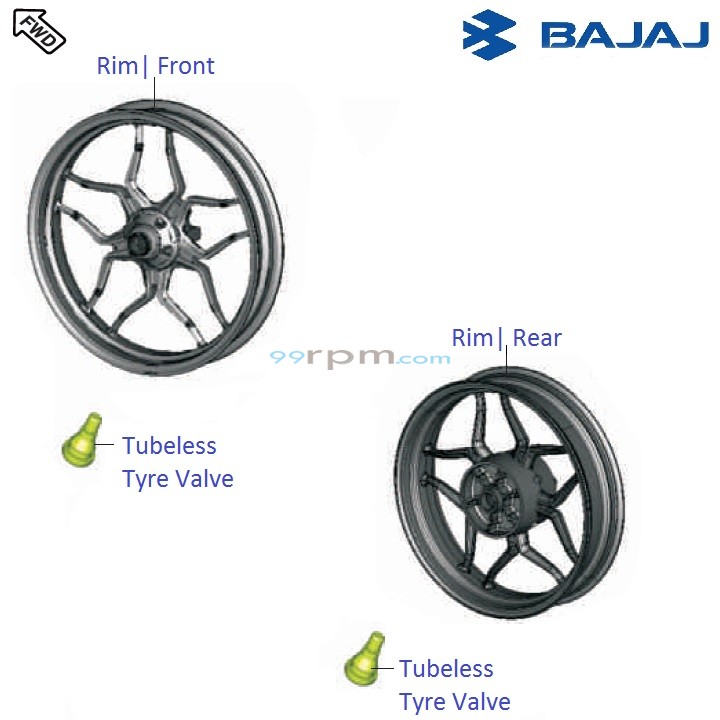 Bajaj Pulsar RS200 BS3 2015 16 Wheel Rim