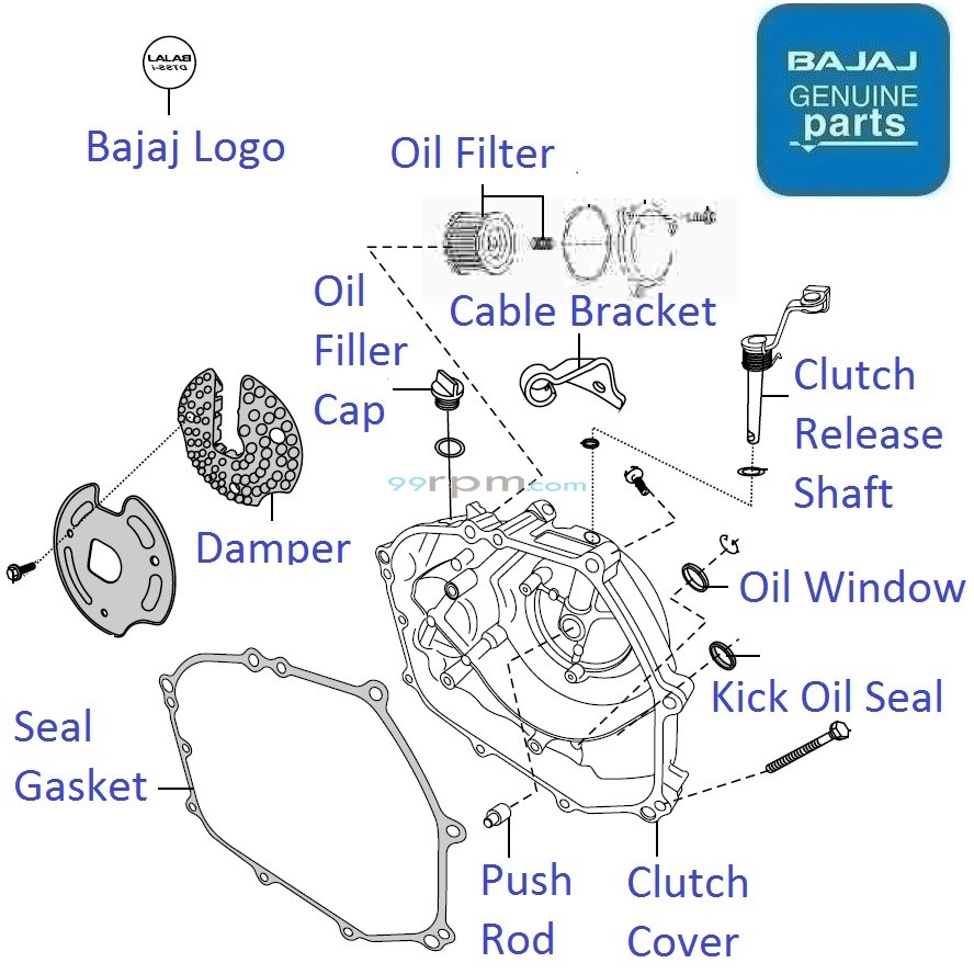 Bajaj XCD 125 Clutch Cover