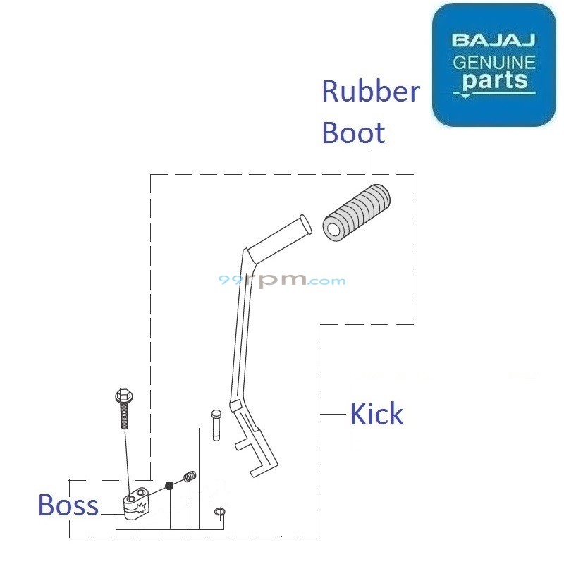 Bajaj XCD 125: Kick Lever