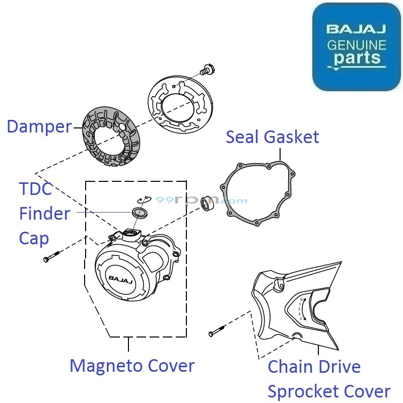 Bajaj xcd 125 chain cover new arrivals