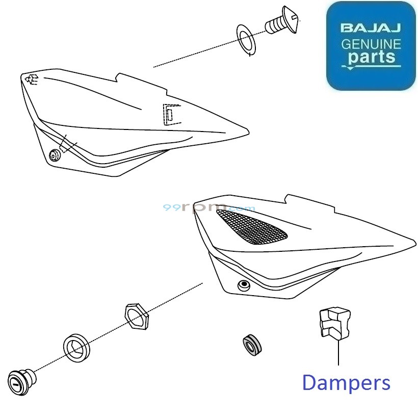 Bajaj XCD 135 Side Cover