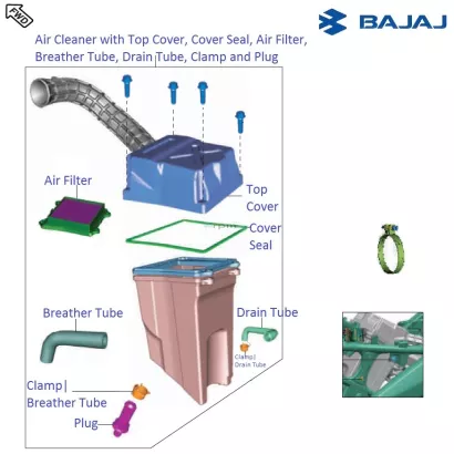 Pulsar rs 200 air filter sale price