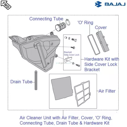 Pulsar 150 air top filter cover