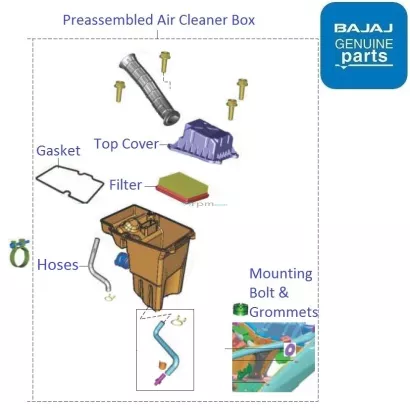 Pulsar 150 air top filter cover