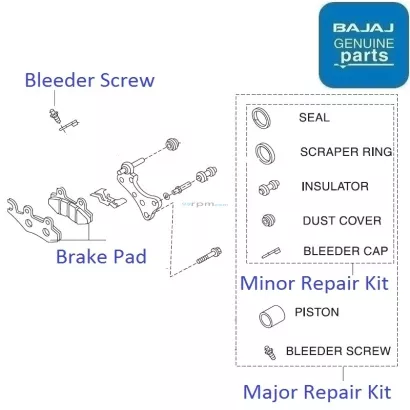 Bajaj avenger disc brake sales caliper