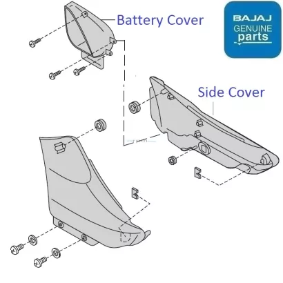 bajaj avenger battery cover