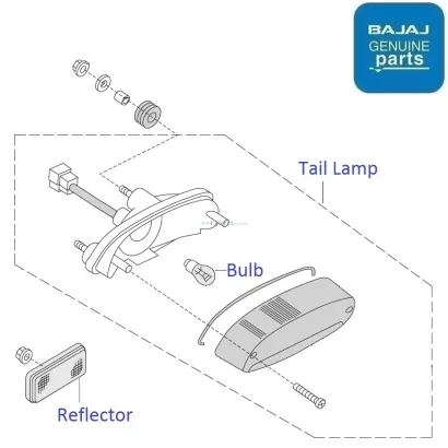 bajaj avenger tail light cover price