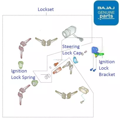 bajaj avenger 220 lock set