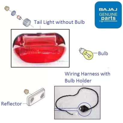 bajaj avenger tail light red cover price