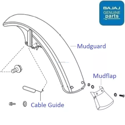 Bajaj Boxer BM150 Front Mudguard