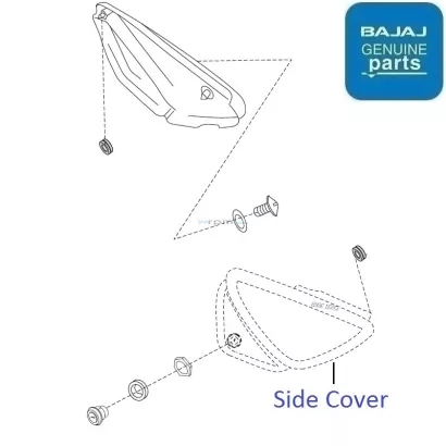 Bajaj boxer side cover cheap
