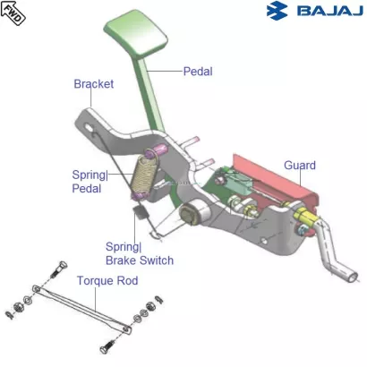 Pulsar 220 sales brake pedal price