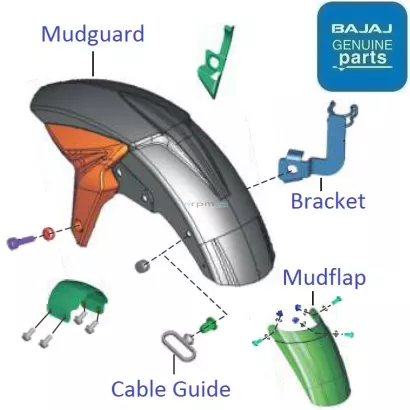 Pulsar 220 2025 front mudguard price