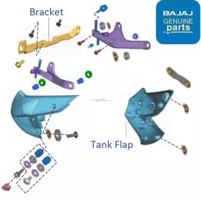 Bajaj pulsar tank flap sales