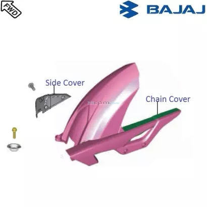 pulsar rs 200 rear mudguard price