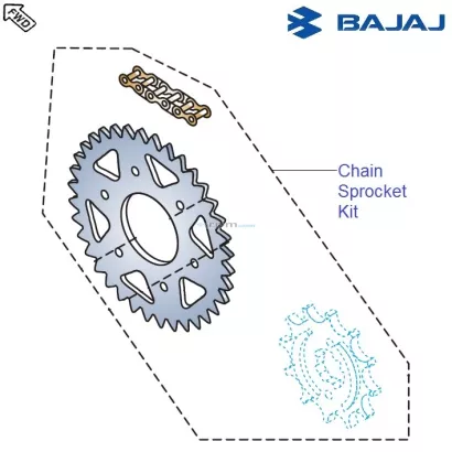 Bajaj Avenger Cruise 220 DTS i Chain Sprocket Kit