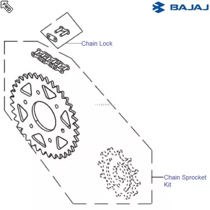 Bajaj avenger 180 top chain sprocket price