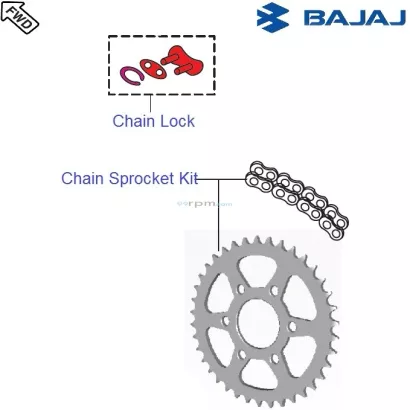 Bajaj pulsar 220 chain sprocket sales price