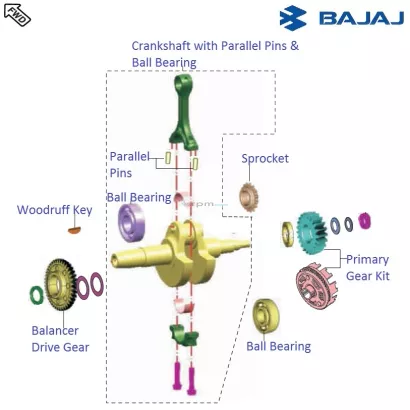 Pulsar 220 crankshaft 2025 price