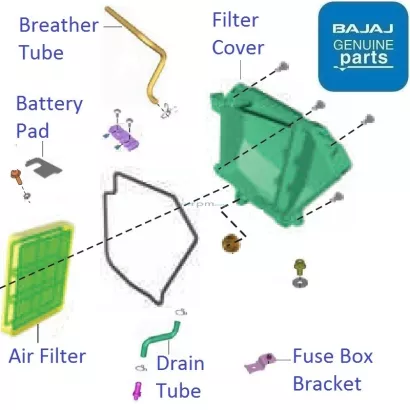 Bajaj ct 100 air filter best sale price