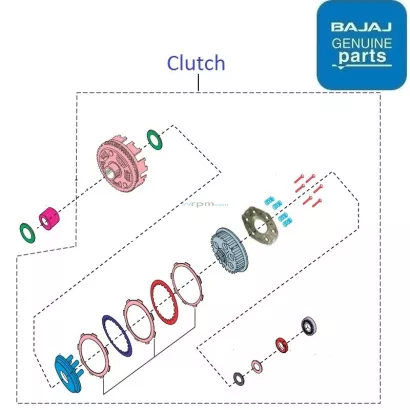 Bajaj ct 100 online clutch assembly