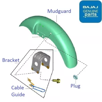 Ct 100 best sale mudguard price