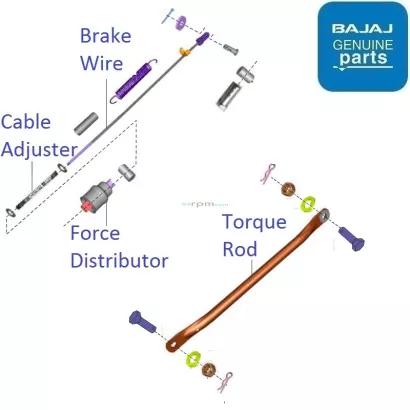 Bajaj CT100 BS6 2020 21 Rear Brake Wire