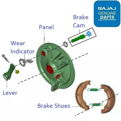 Bajaj ct 1 brake shoe hot sale