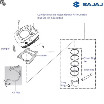 Pulsar 220f online piston price