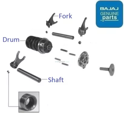 Bajaj Discover 100 4G 2012 2015 Gear Change Drum