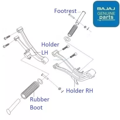 Bajaj discover hotsell footrest price
