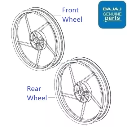 Bajaj discover outlet 100 rim price