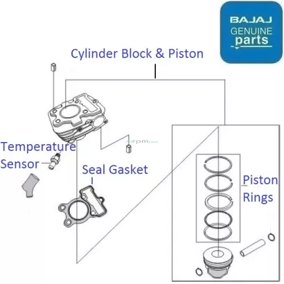 Discover bike 100cc shop block piston price