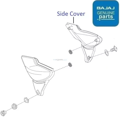 Discover 100 DTS Si 5Gears 2009 2012 Side Cover