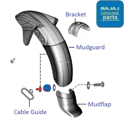 Discover 100M 2013 2015 Front Mudguard