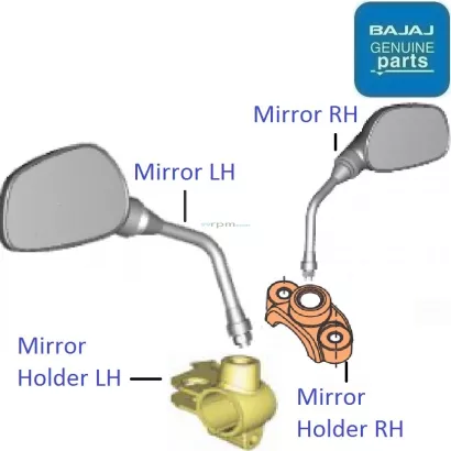 Bajaj discover hotsell 100cc mirror price