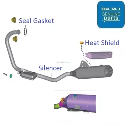 Bajaj discover 100 shop silencer price