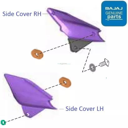 Discover 125 side cover sales