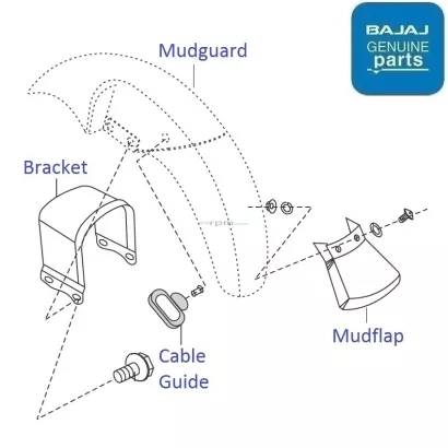 Bajaj discover hotsell mudguard