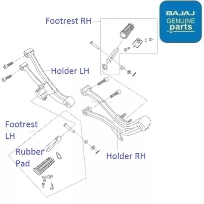 Bajaj discover footrest clearance price