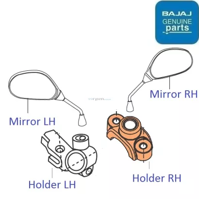 Bajaj discover 125 sales side mirror price