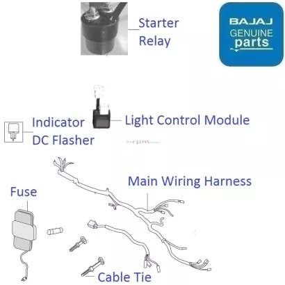 Bajaj Discover 125 Reintroduced 2015 2017 Wiring Harness