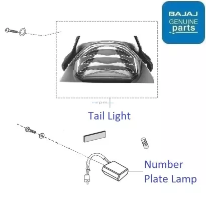 Bajaj discover 125 sales back light price